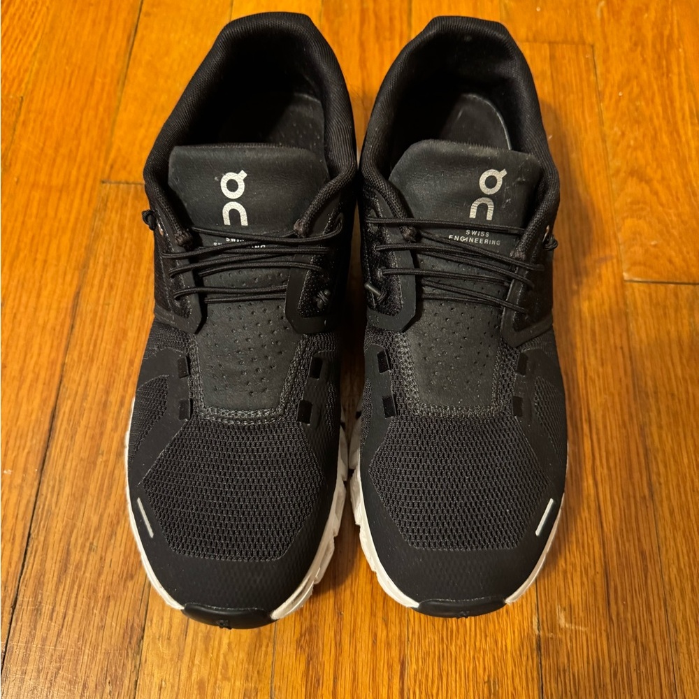 On Running Black and White Athletic Shoes